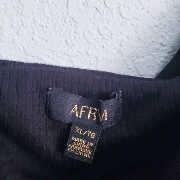 AFRM Black Ribbed Off Shoulder Long Sleeve Bodysuit - Picture 5 of 8